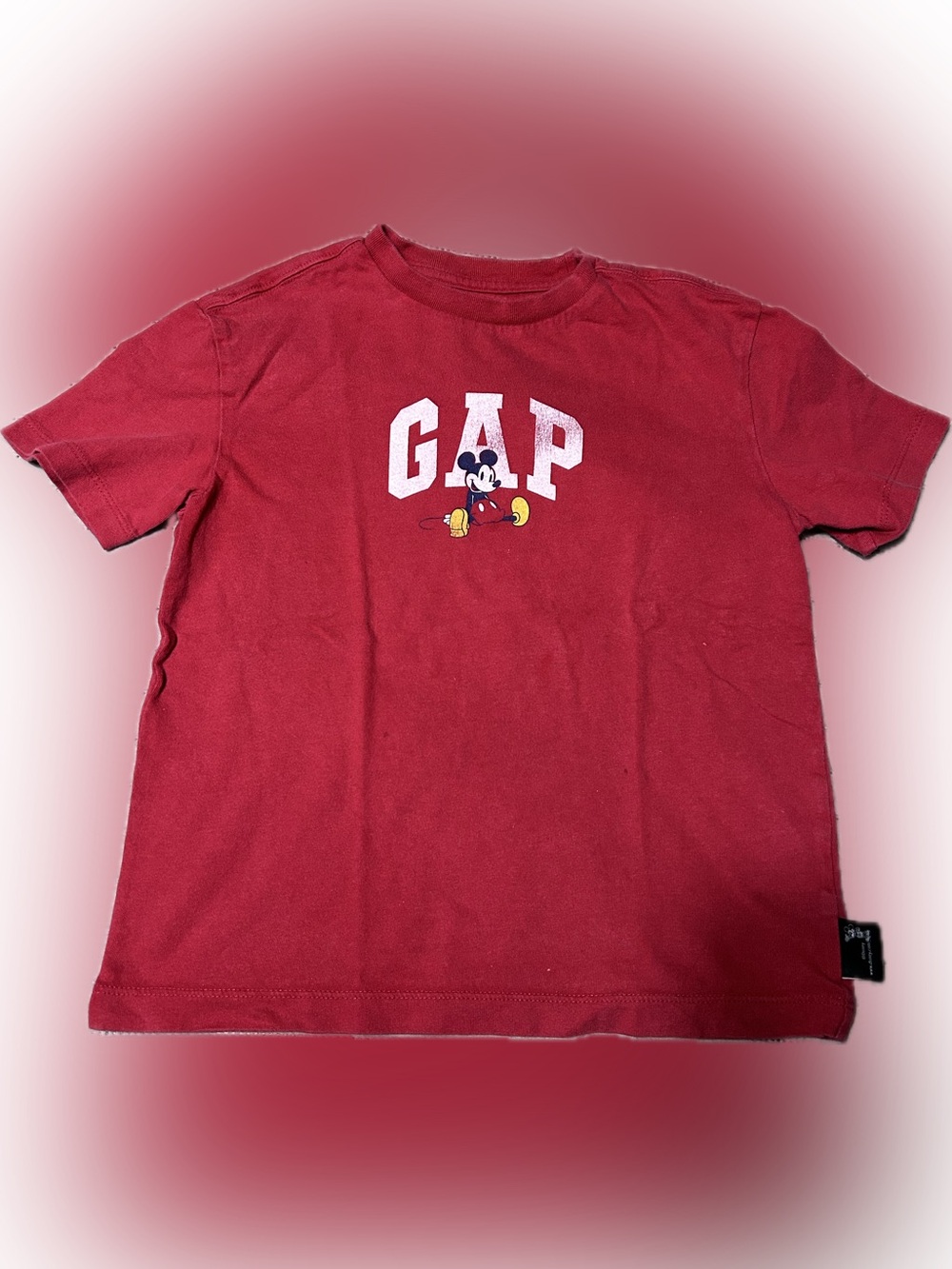 GAP Red Kids Short-Sleeve Tee with Mickey Graphic